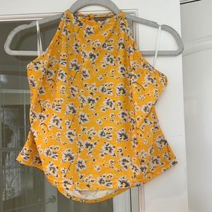 Floral Yellow Halter Top